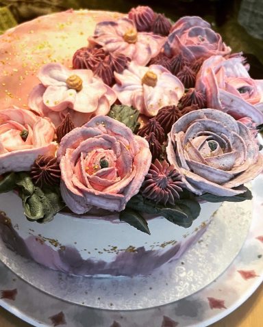 Vanilla Strawberry Cake